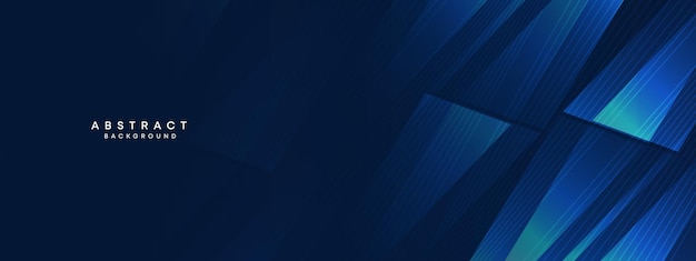 Resumen azul oscuro ondeando círculos líneas tecnología forma geométrica y fondo diagonal