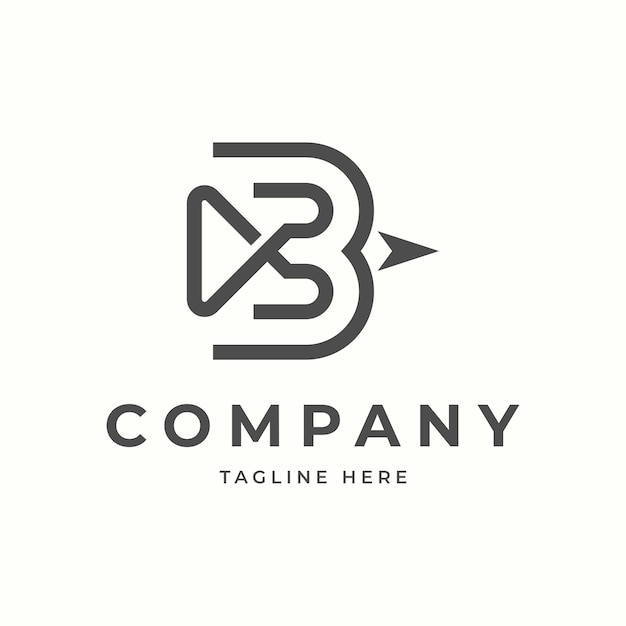 Resumen B Diseño del logotipo de la letra pájaro