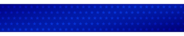 Resumen banner horizontal de pequeñas estrellas sobre fondo azul.