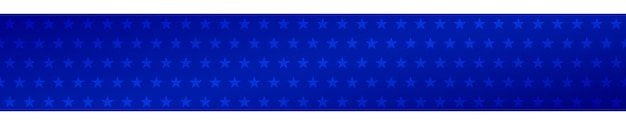 Resumen banner horizontal de pequeñas estrellas sobre fondo azul.