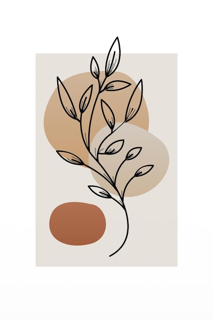 Resumen botani pared arte decoración Boho flor pared decoración cartel imprimible