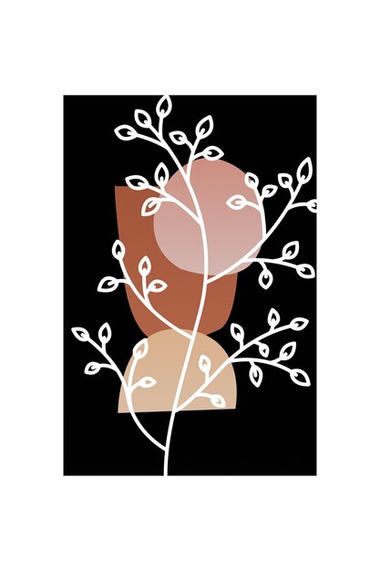Resumen botani pared arte decoración Boho flor pared decoración cartel imprimible