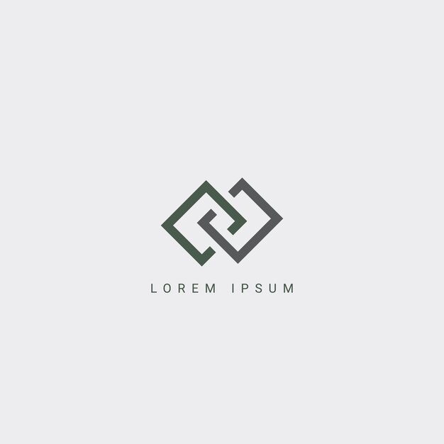Resumen C C CC o C letra estilo simple modelo vectorial de diseño de logotipo de negocio