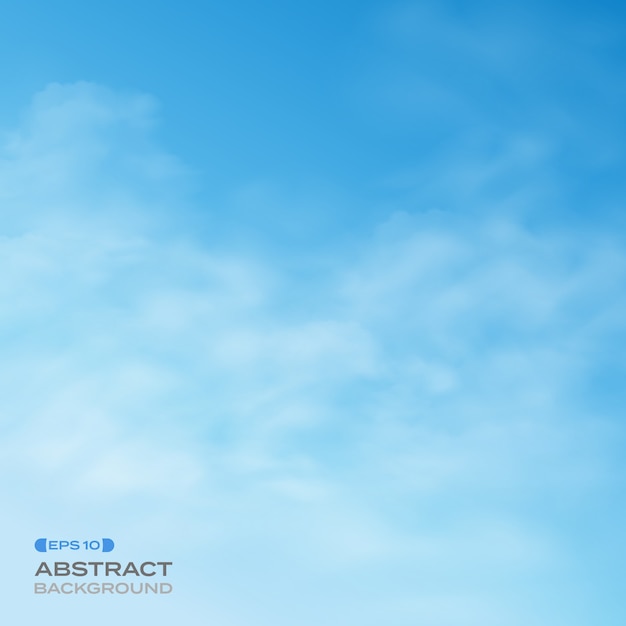 Vector resumen de cielo azul con fondo de nubes.