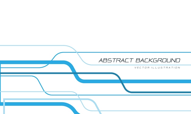 Vector resumen circuito negro línea cibernética curva geométrico blanco diseño moderno tecnología futurista vector