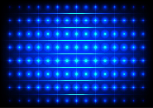 Vector resumen círculo azul luces de fondo