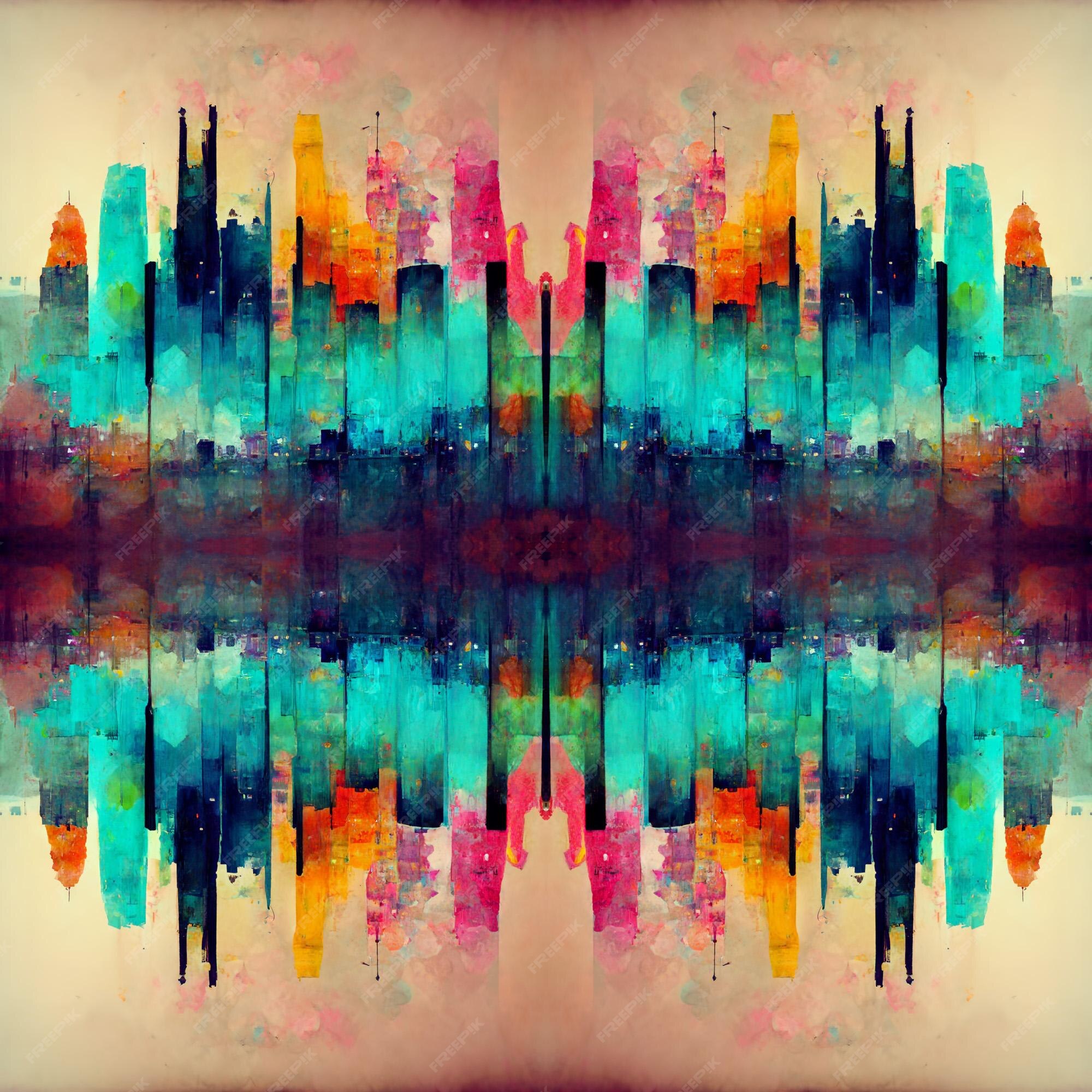 Resumen ciudad color agua pintura edificio ilustración ciudad moderna …