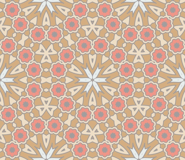 Resumen colorido doodle flor de patrones sin fisuras. Fondo de flores. Mosaico, azulejo