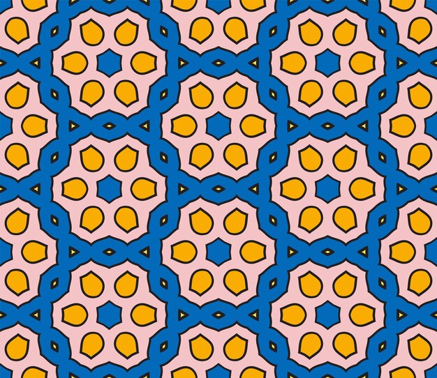 Resumen colorido doodle flor de patrones sin fisuras. Fondo de flores. Mosaico, azulejo