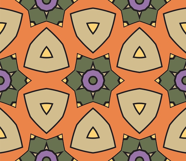 Resumen colorido doodle flor de patrones sin fisuras. Fondo de flores. Mosaico, azulejo