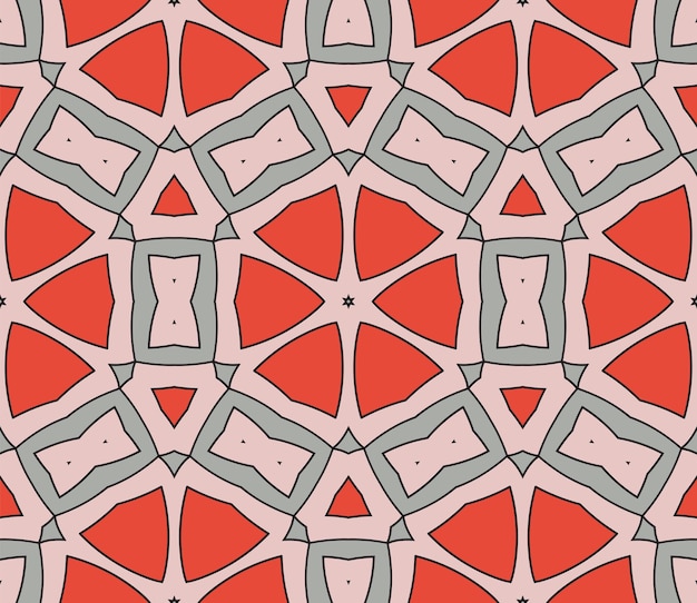 Resumen colorido doodle flor de patrones sin fisuras. fondo geométrico floral. mosaico, azulejo