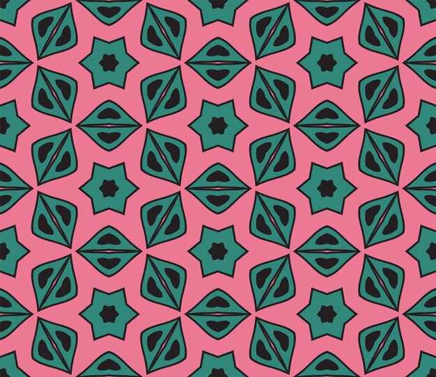 Resumen colorido doodle hexágono de patrones sin fisuras. Fondo de forma geográfica. Mosaico, teja de linea fina