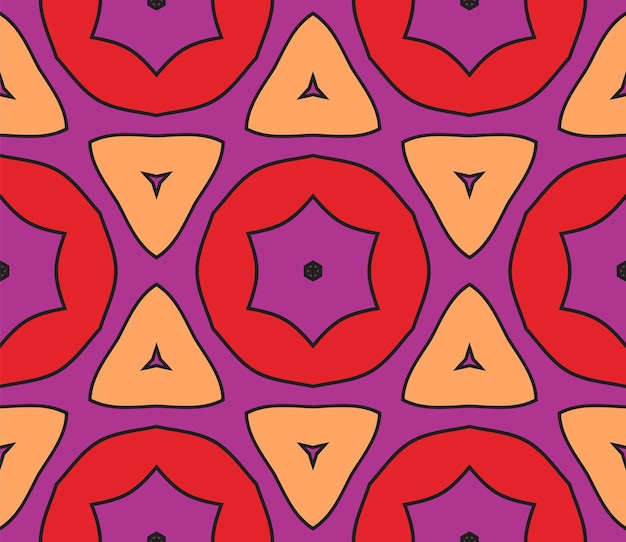 Resumen colorido garabato flor geométrica de patrones sin fisuras. Fondo de flores. Mosaico, geo mosaico