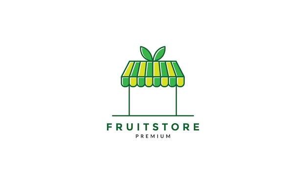 Resumen colorido tienda de frutas o tienda logo vector símbolo icono diseño gráfico ilustración