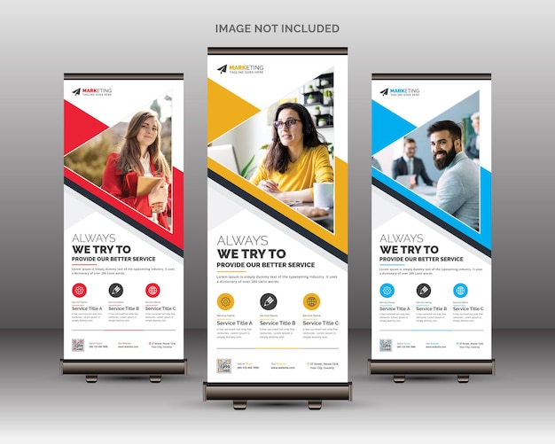 Resumen Corporativo Roll Up Banner Standee Plantilla Negocio moderno X Banner Señalización Diseño único