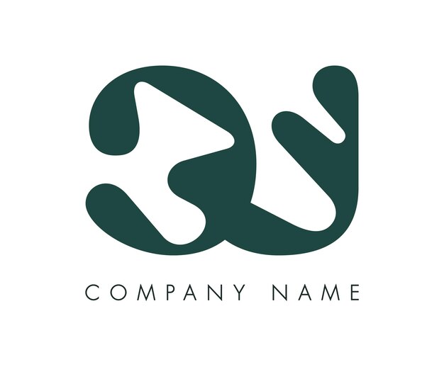 Resumen creativo Letra inicial Diseño del logotipo de CU