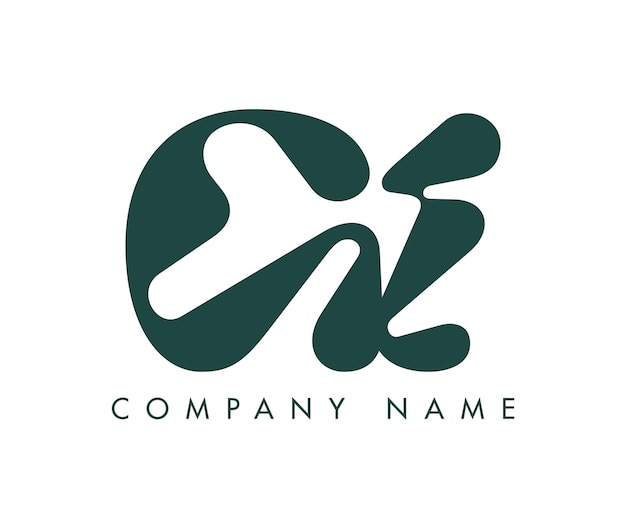Resumen creativo Letra inicial Diseño del logotipo GI