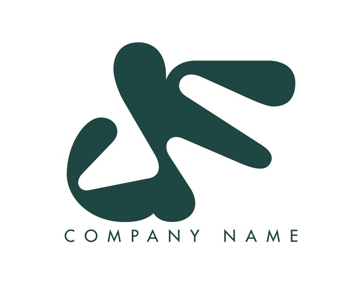 Vector resumen creativo letra inicial diseño del logotipo jf