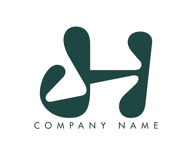 Resumen creativo Letra inicial Diseño del logotipo de JH
