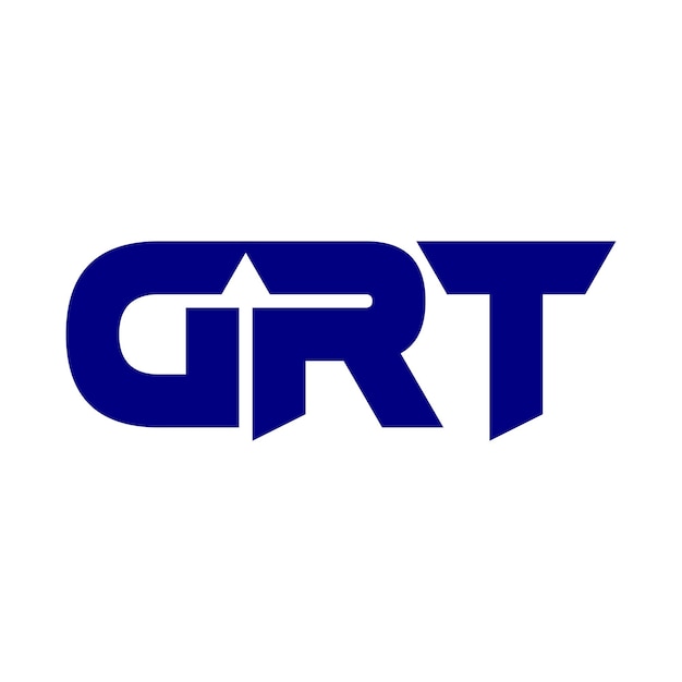 Resumen creativo de la letra inicial del icono del símbolo vectorial del diseño del logotipo de GRT