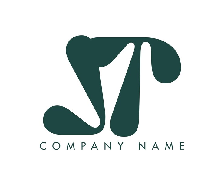 Vector resumen creativo letra inicial lt diseño del logotipo