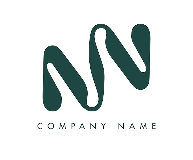 Resumen creativo Letra inicial NN Diseño del logotipo