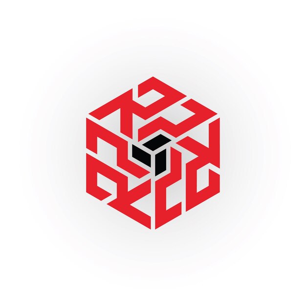 Resumen Creativo monograma monocromo mínimo letra RP o símbolo de diseño del logotipo de la línea PR en color rojo
