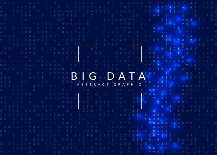 Vector resumen de datos grandes. fondo de tecnología digital. inteligencia artificial y concepto de aprendizaje profundo. tecnología visual para plantilla inalámbrica. telón de fondo abstracto de cyber big data.