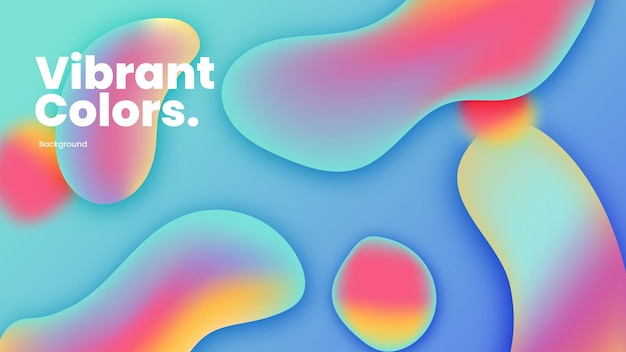 Resumen Degradado líquido formas onduladas banner futurista Fondo fluido Moderno