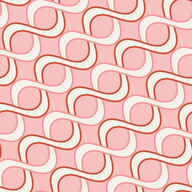 Resumen Diagonal Remolino Rayas Líneas Onduladas Patrón Vectorial Sin Costuras Diseño Minimalista Retro Perfecto
