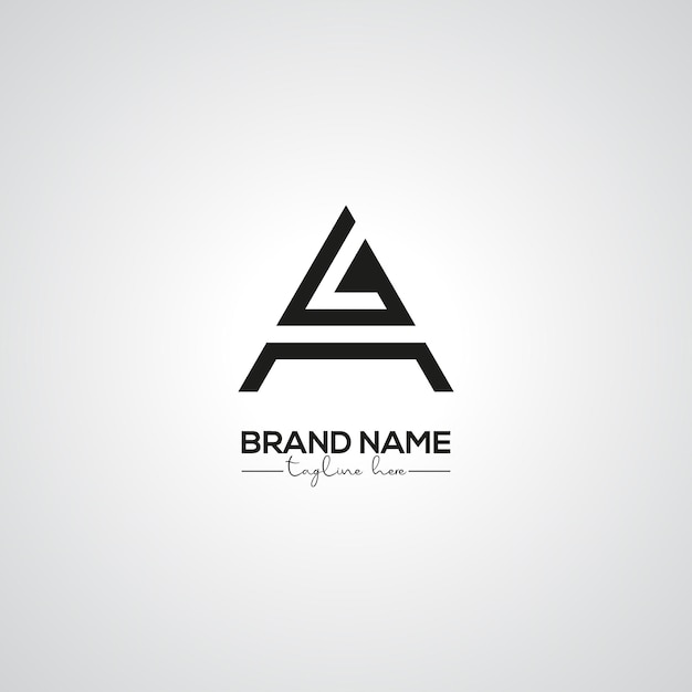 Resumen Diseño del logotipo de las letras AG GA para la marca corporativa