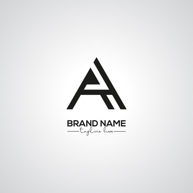 Resumen Diseño del logotipo de las letras AH HA para la marca corporativa