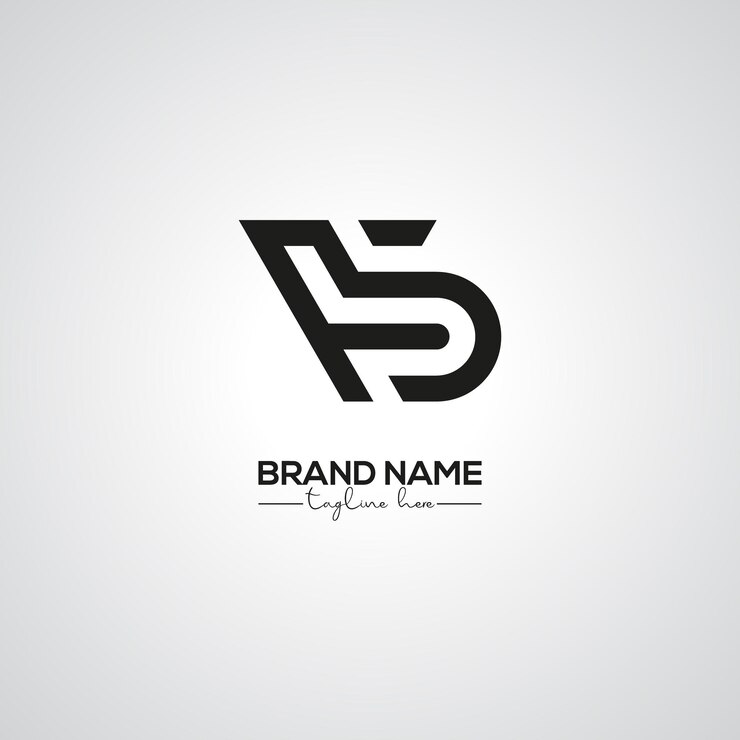 Vector resumen diseño del logotipo de las letras fb bf para la marca corporativa