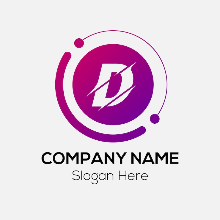Vector resumen diseño del logotipo de las letras iniciales modernas de la letra d