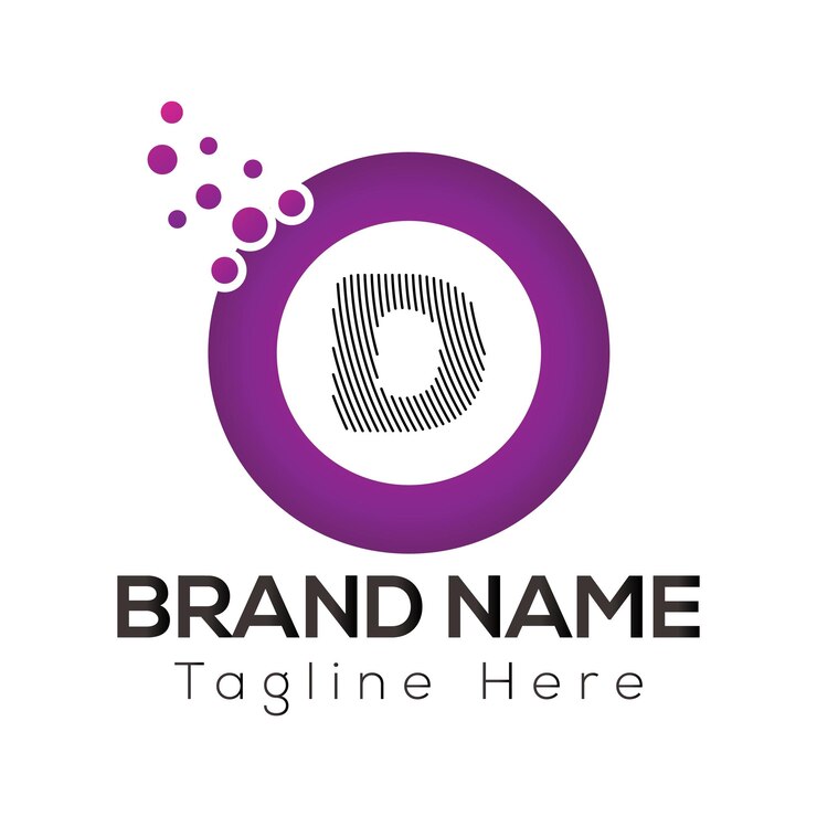 Vector resumen diseño del logotipo de las letras iniciales modernas de la letra d