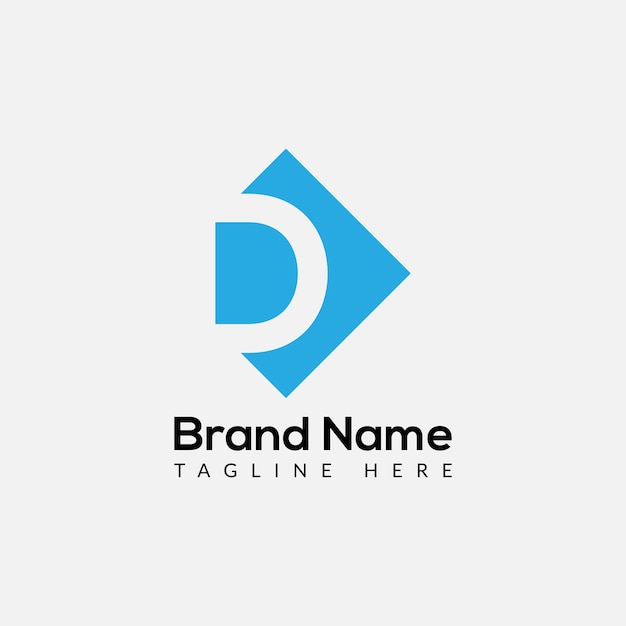 Resumen Diseño del logotipo de las letras iniciales modernas de la letra D
