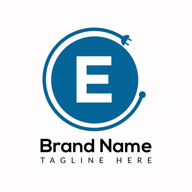 Vector resumen diseño del logotipo de las letras iniciales modernas de la letra e