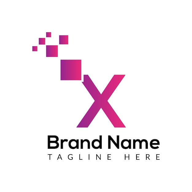 Resumen Diseño del logotipo de las letras iniciales modernas de la letra X