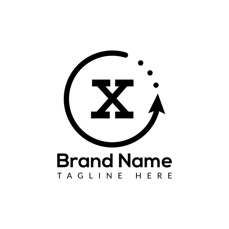 Vector resumen diseño del logotipo de las letras iniciales modernas de la letra x