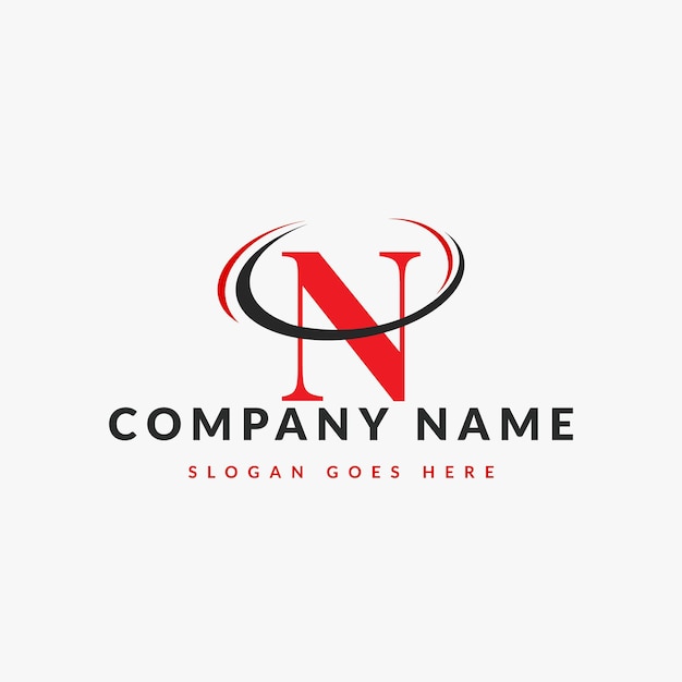 Resumen Diseño del logotipo de las primeras letras modernas de la letra N