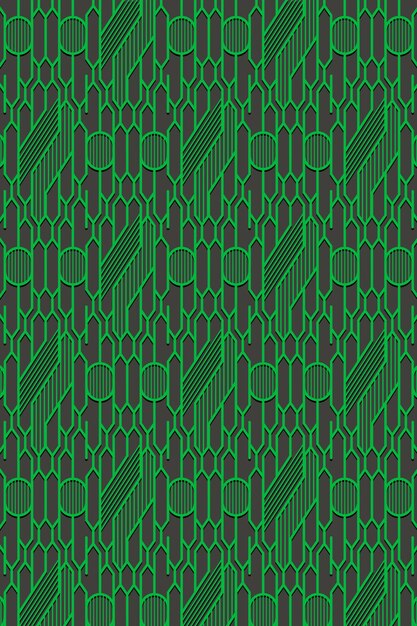 Resumen Diseño de patrones geométricos verdes