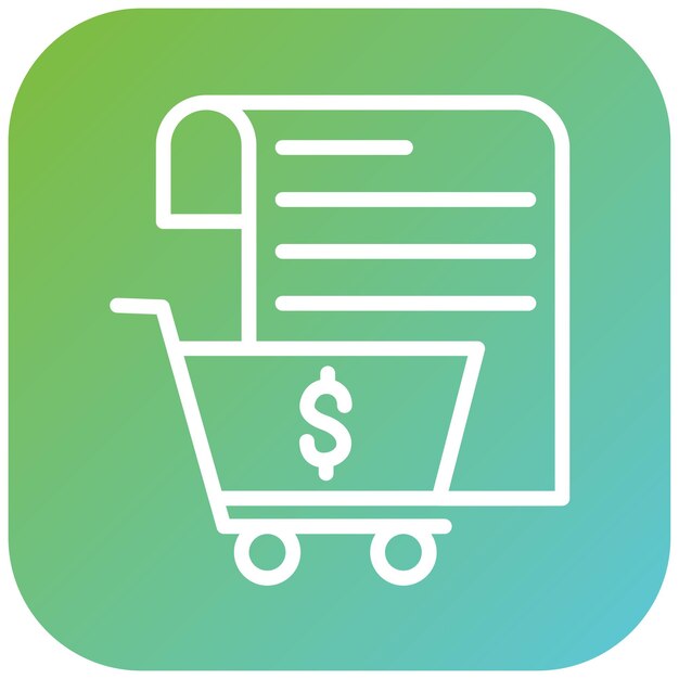 Resumen del diseño vectorial del carrito Estilo del icono