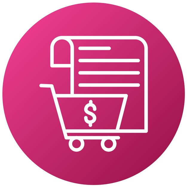 Resumen del diseño vectorial del carrito Estilo del icono