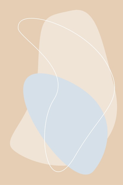 Resumen doodle beige hecho a mano vector simple vintage tonos naturales suaves color de fondo