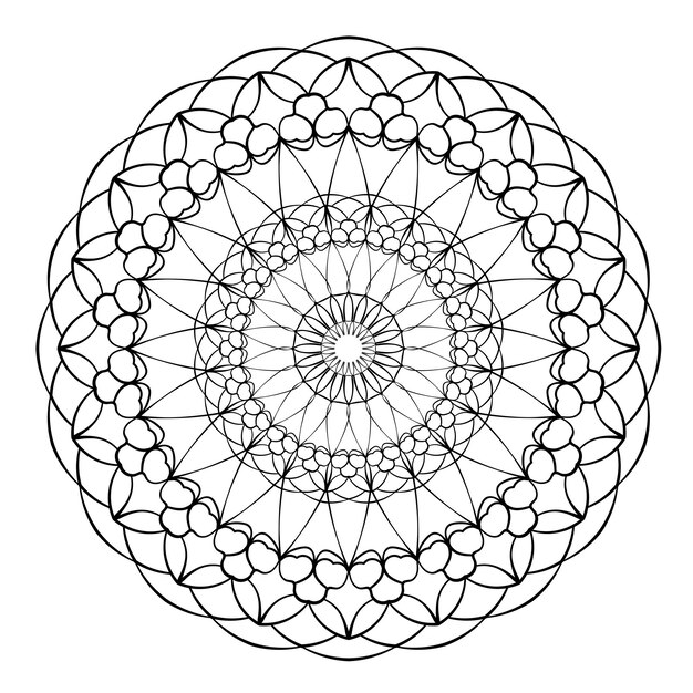 Resumen doodle ornamento Mandala patrón ilustración vectorial