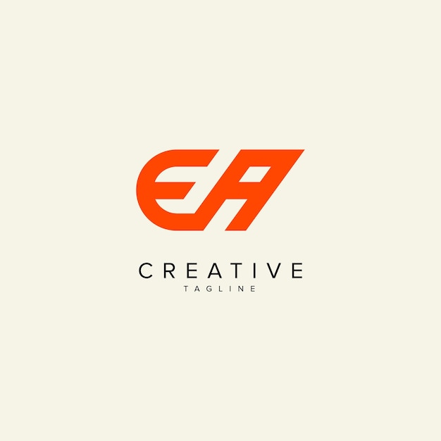 Resumen EA AE Letra Estilo de monograma moderno Diseño del logotipo plantilla vectorial inicial
