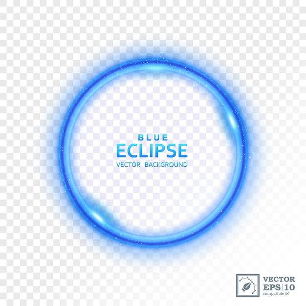 Vector resumen eclipse azul de luz