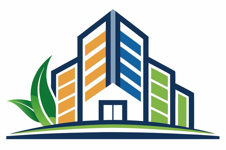 resumen del edificio de la ciudad para el diseño del logotipo inspiración ilustración vectorial