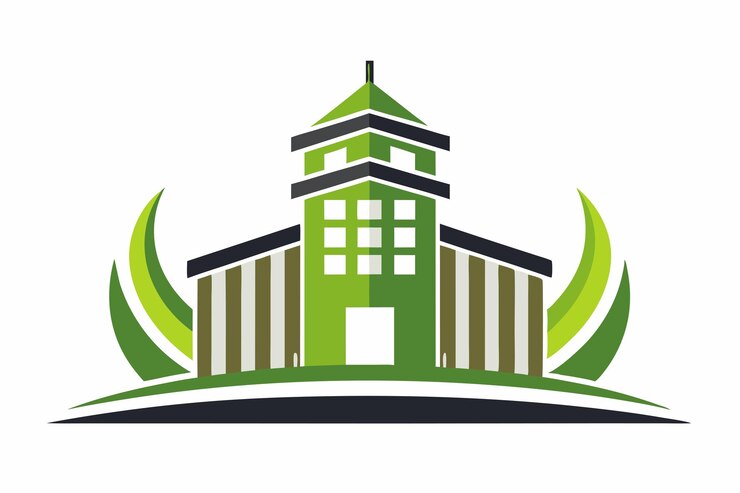 resumen del edificio de la ciudad para el diseño del logotipo inspiración ilustración vectorial