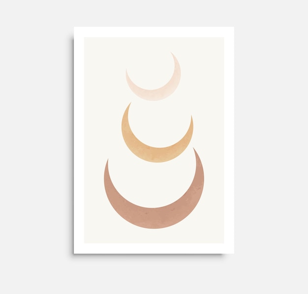 Resumen estético minimalista dibujado a mano fondo contemporáneo arte moderno de mediados de siglo ideal para decoración de paredes diseño de interiores ilustración vectorial